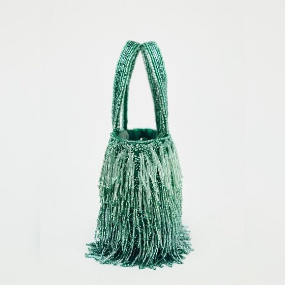 ZARA NWT RHINESTONE FRINGE BAG - Picture 11 of 13